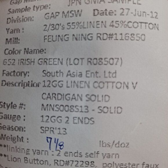 Gap Ladies Linen Cardigan NWOT - Picture 12 of 15